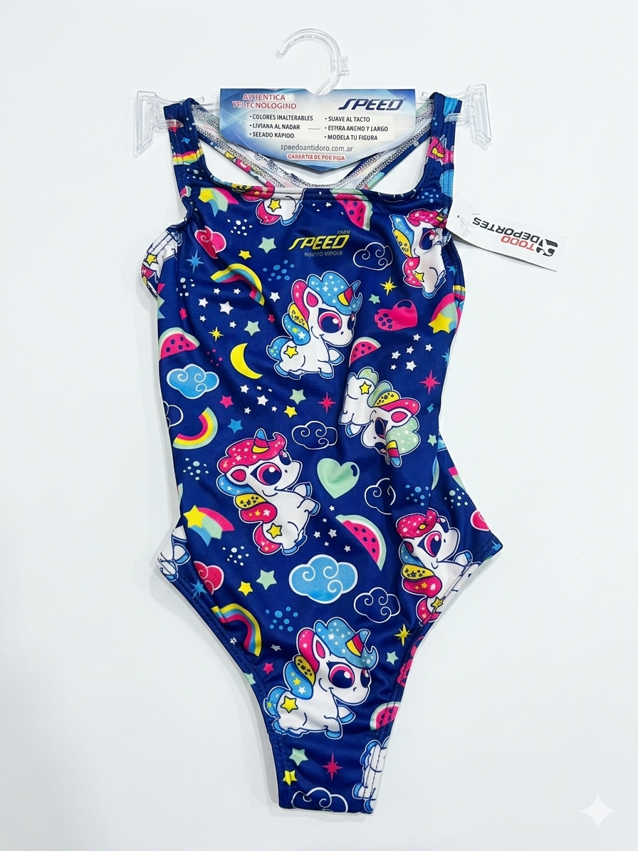 Malla estampada infantil Unicornios