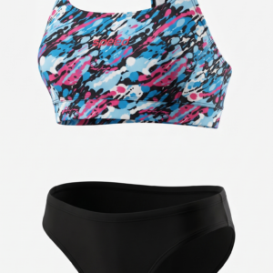 Conjunto Top Estampado y Vedetina Lisa Anticloro Speed