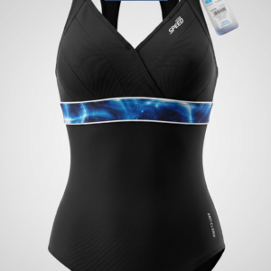 Malla Entera Natación Corpiño Estampado - Azul