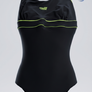 Malla Entera Natación Size Plus Bretel y Vivos Amarillo