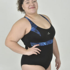 MALLA LISA C/RECORTES Y BRETEL ESTAMPADO