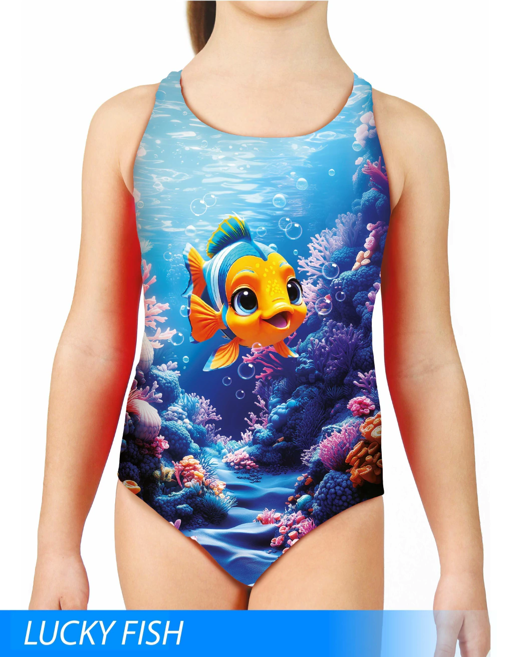 Malla estampada infantil Diseño Pez Feliz