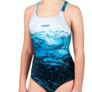 Malla estampada juvenil - Aqua