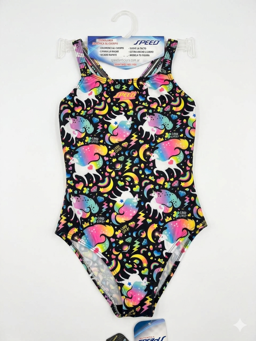 Malla estampada infantil Unicornios multicolor