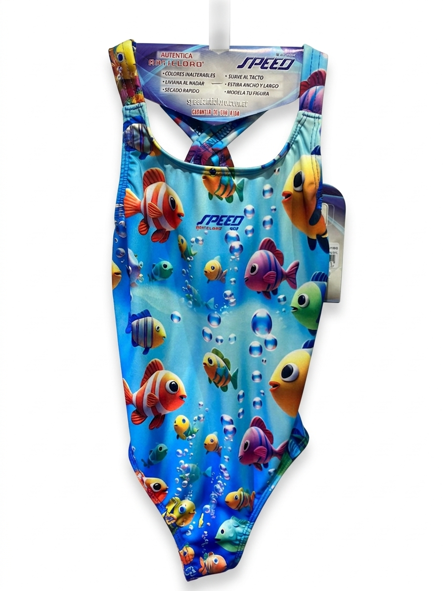 Malla estampada infantil - peces