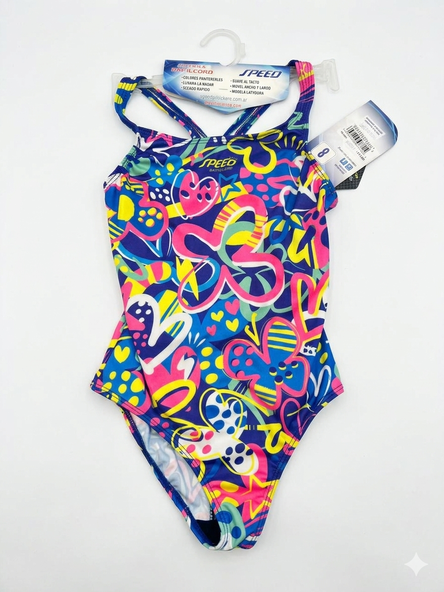 Malla estampada infantil Corazones y Estrellas