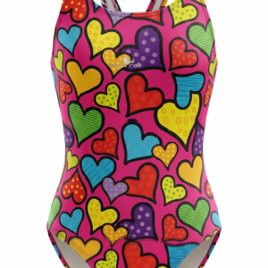 Malla infantil estampada Top ray - Corazones