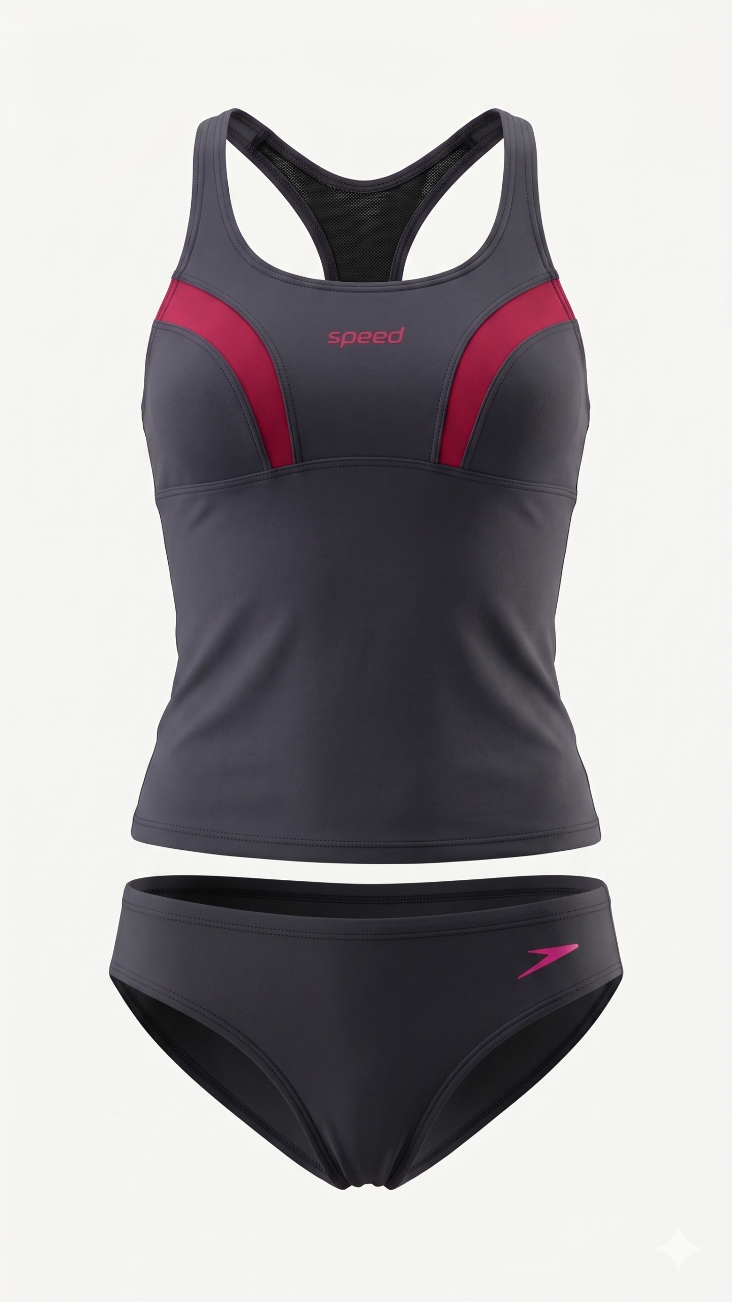 Malla Dos Piezas Anticloro Speed Tankini - Gris