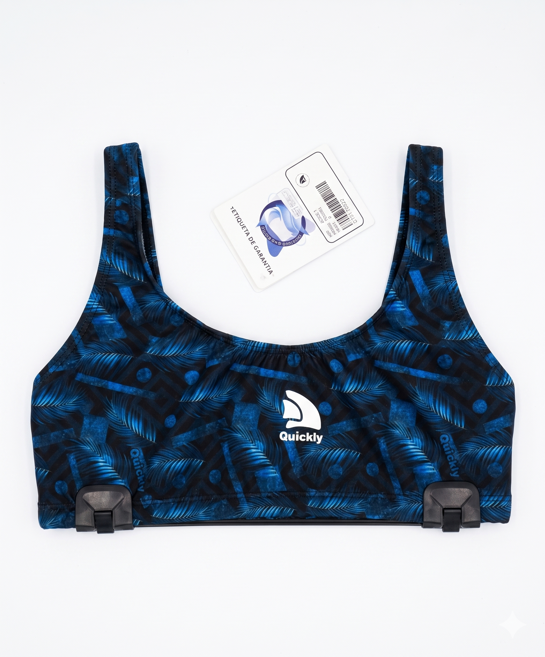Top Malla Natación Anticloro Quickly Hojas azules